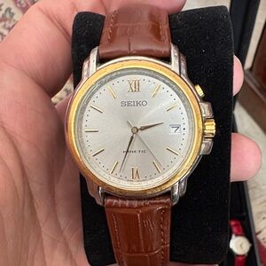 SEIKO Men’s Kinetic Watch 101590 Color Combination Rare